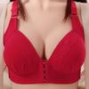 Fixed Cup Front Buckle Middle-aged and Elderly Mother Underwear Women's Large Size Thin Style Without Steel Ring Full Cup Vest Bra Cover