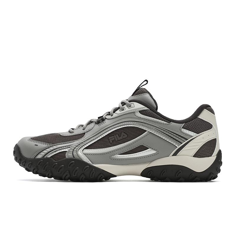 Fila Pebble Ballet Shoes Retro Comfortable Versatile Low-Top Running Shoes Men Sneaker Gray Brown F12M512107FCR