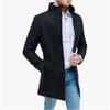 New Men's Thickened Stand Collar Wool Blended Jacket Casual Woolen Outerwear for Cross-border