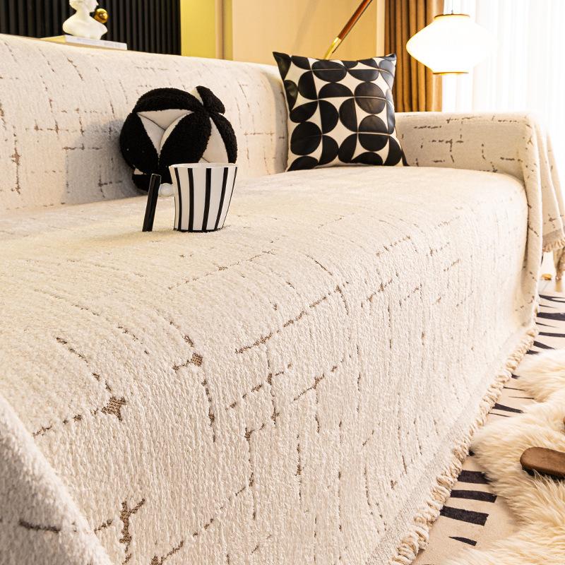 Premium sofa cover anti-cat scratch sofa cushion non-slip light luxury atmosphere blanket towel three seats and one concubine sofa cover