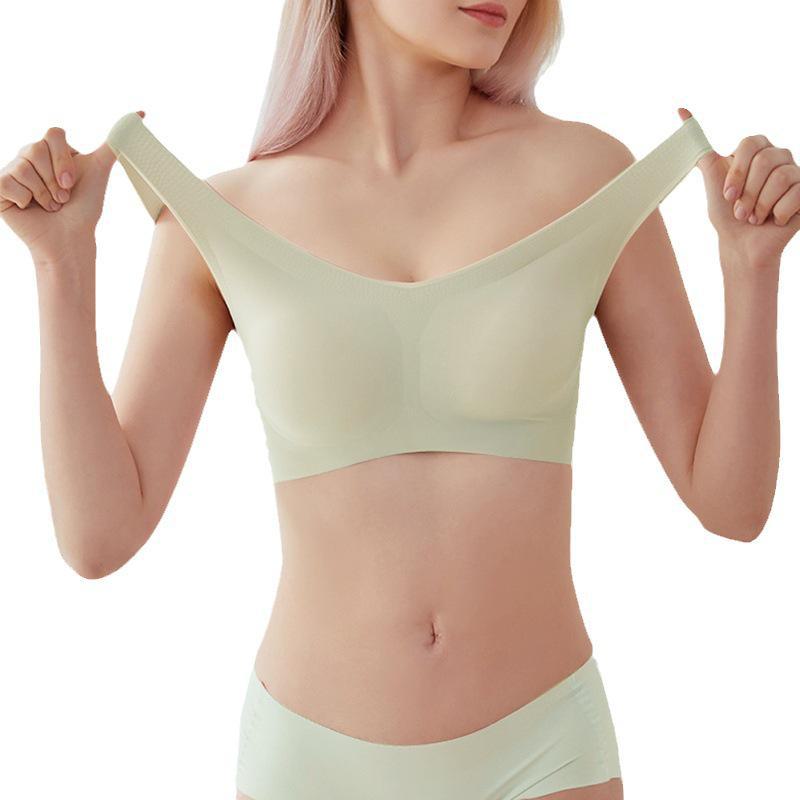Women's Seamless Cloud Vest: Comfortable, Breathable, One-Piece No-Steel Sports & Sleep Bra