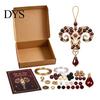 Creative Art Project for Students 12 Zodiac Beaded Ornament DIY Kit, Constellation Pendant Making Craft Set Unique Theme Keychain Bag Decor, Handmade