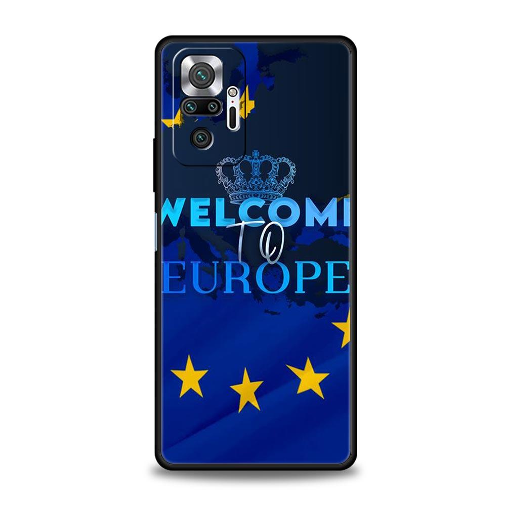 

Phone Case For Xiaomi Redmi Note 14 13 12 Pro Plus 5G 9S 9 10 11 4G 14C 13C 12C 10C 9C 9A Soft Cover EU flag Redmi Note 12 Pro 4G