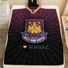 West Ham United F.C. Flanelldecke, Hohe Qualität, Bequem für alle Jahreszeiten, Heimdekoration, Wärme und Komfort