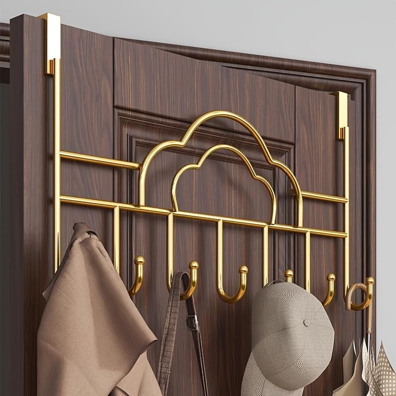 Modern Cast Iron Cloud Door Topper Rack, Wall-Mounted Metal Clothes Hanger, No Drilling Required, for Bags, Towels, Hats, Bathrobes