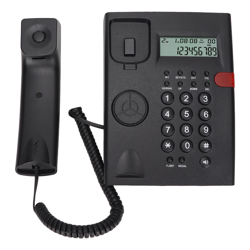 K010A 1 Corded Phone Caller ID Function Hands Free Calling Desktop Landline Phone for Home Office Hotel