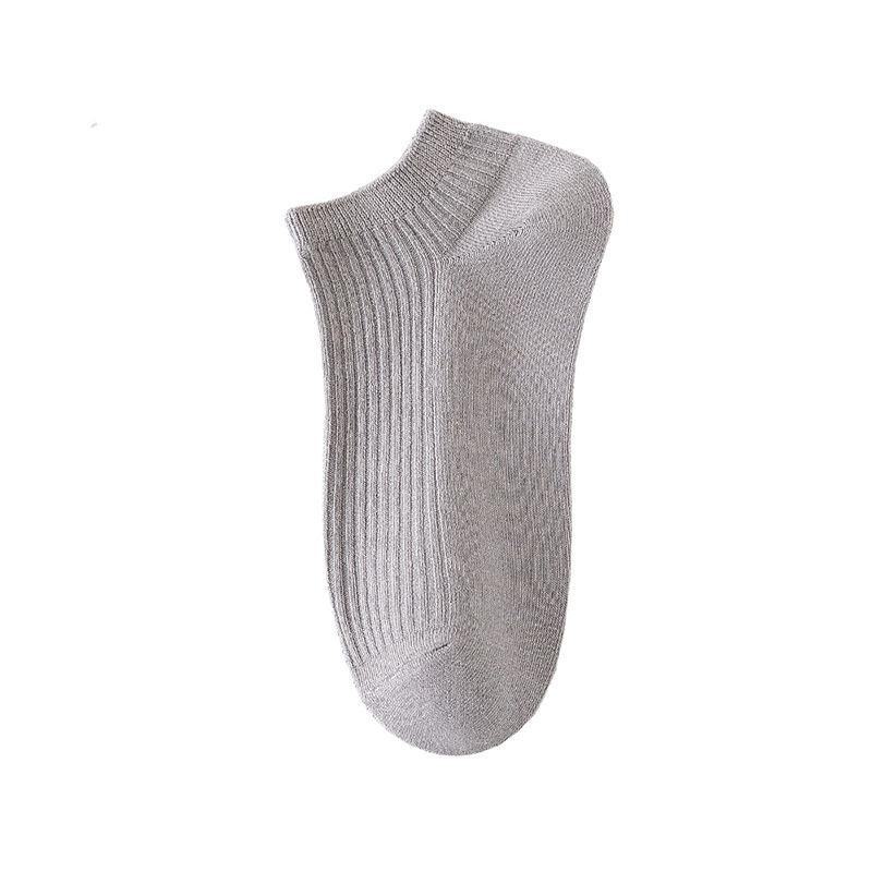 

Мужские модные летние дышащие носки — короткие, тонкие, впитывающие пот, однотонные, с глубоким вырезом. One size светло-серый