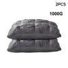 1/2-Pack 3D Bread-Shaped White Pleated Pillow – Ergonomic Neck & Spine Support, Moisture-Wicking, Ideal for Relaxing Sleep, Bedroom, 74×48cm