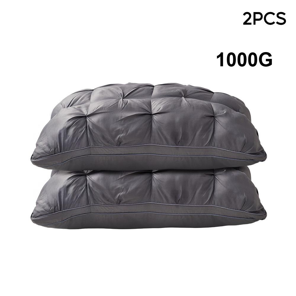1/2-Pack 3D Bread-Shaped White Pleated Pillow – Ergonomic Neck & Spine Support, Moisture-Wicking, Ideal for Relaxing Sleep, Bedroom, 74×48cm