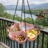 Large Capacity Bird Feeding Tray Flower Shaped Bird Water Drinker Hummingbird Feeder  Farm Supplies