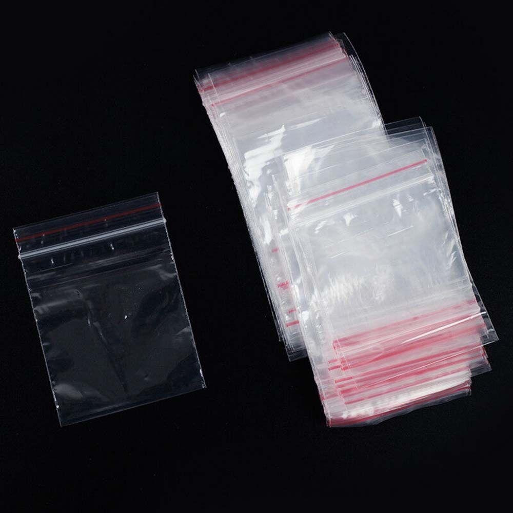 100Pcs Clear Zero Waste Snacks Food Storage Sealing Bag Plastic Bags Kitchen