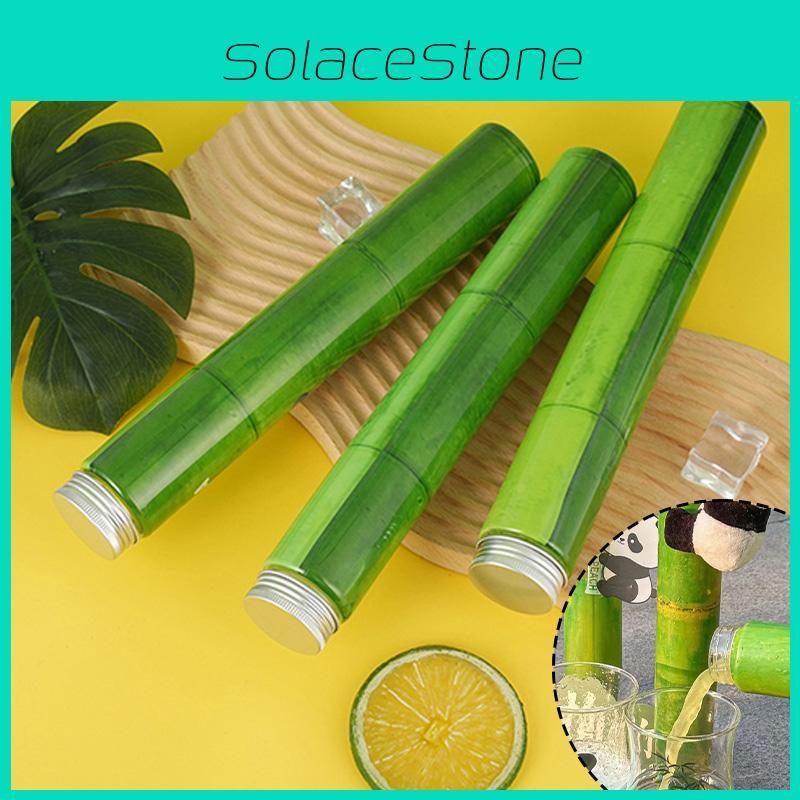 400ml Pet Plastic Bamboo Design Tumbler For Outdoor Sports And Drinks