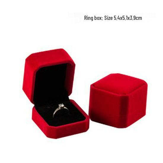

Velvet Jewelry Gift Box for Earrings, Pendants, Necklaces, Bracelets, and Rings Red - Ring/Earring Box