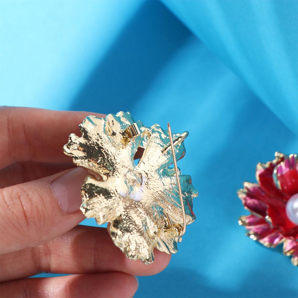 Vintage Flower Brooches High-end Large Flower Badge Pin Corsage Peony Brooch Pins  Banquet