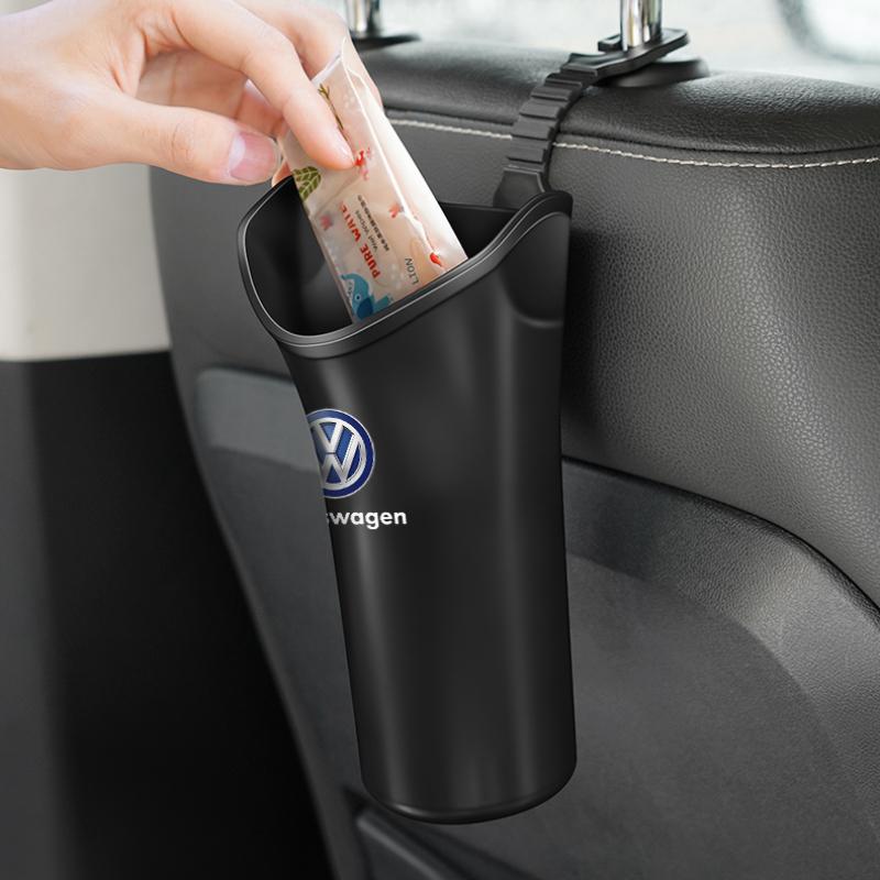 1/2Pcs Car Styling Car Storage Box Umbrella Garbage Organizer Bucket For Volkswagen Tiguan Golf-4 5 6 7 MK6 B5 B6 B7 Jetta Lavida Polo Tiguan Passat