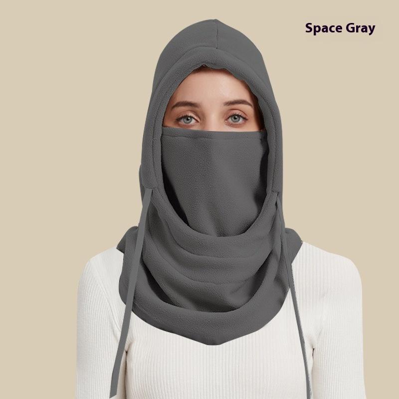 Winter Warm Mask Cycling Ski Hat Neck Mask Integrated Windproof Coldproof Plus Velvet Thick Warm Headgear