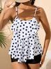 Sexy 2025 Print Ruffle Tankini Set Women Strapped Push Up Swimsuit Beach Summer Swimwear Brazilian Lady Bathing Suit