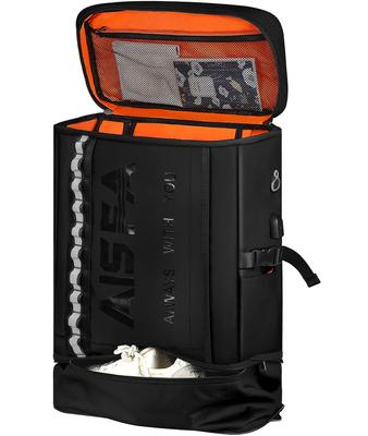 Large Disaster Prevention Sports 17 Inch 2 Layer Expansion PC Business Square Laptop Back 30L with USB Charging Commuting [AISFA] Men's Backpack,