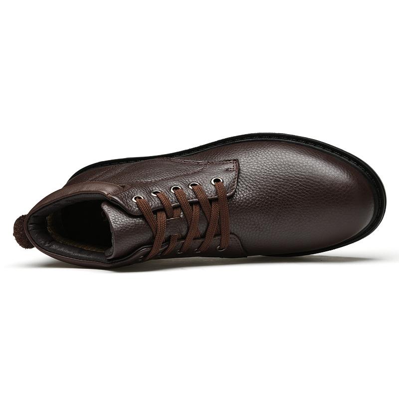 Fashion Famous Luxury Ankle Boots High Quality Mens Shoes Genuine Leather Casual Shoes Men Cow Leather Dress Warm Winter Boots for Men