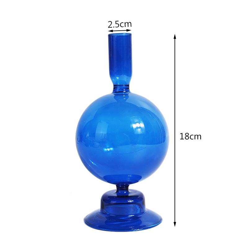 1pc Glass Vases Clear Flower Vase Candle Holders For Wedding Centerpieces Home Decoration Table Centerpieces Candlestick Holder