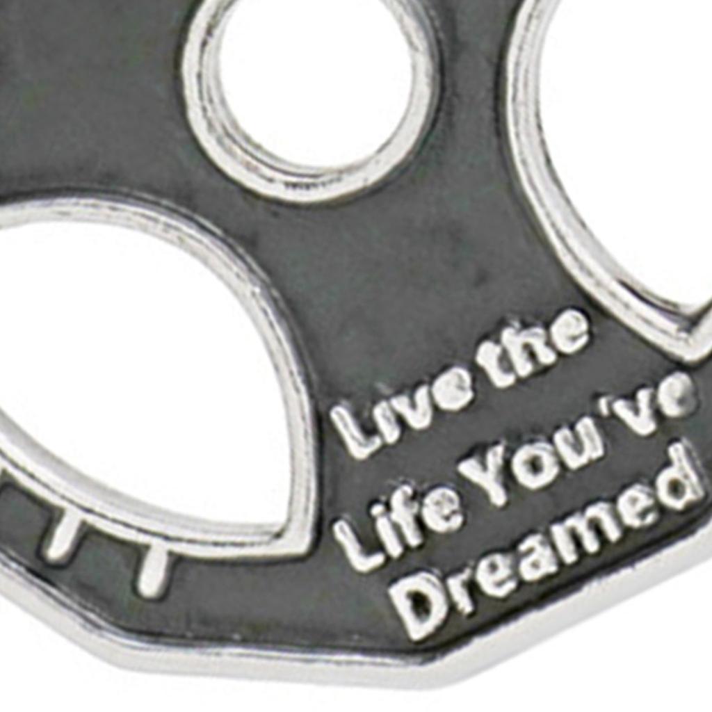 Men Alloy Pendant Necklace Steering Wheel Disc Chain Dumbbell Pattern Gift Accessories