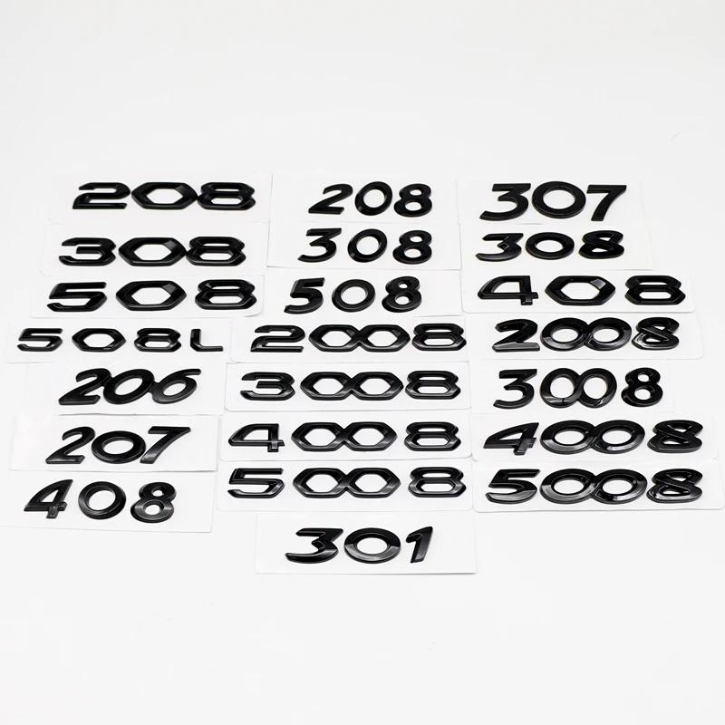 2026 Adesivo Auto Caldo 1 PZ Adesivo Auto in ABS Alta Qualità Stemmino Logo Bagagliaio Adesivo Numero per Peugeot 3008 4008 4008 5008 508L Acc