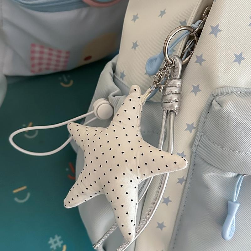 Women Star Print Nylon Backpack Cute School Bag Travel Daypack for Girls