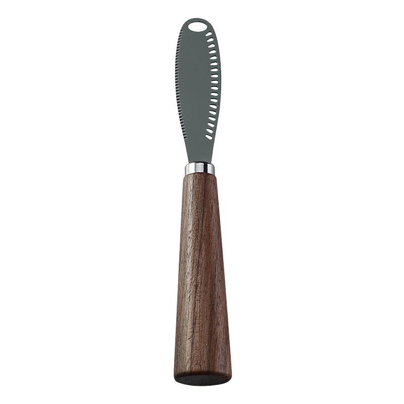 Walnut Handle Stainless Steel Cheese Knife - Western Cutlery and Butter Scraper