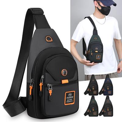 Chest Bag Men's Bag Shoulder Crossbody Bag Sports Small Bag Men's Casual Backpack Purse Oxford Small Bag Woman