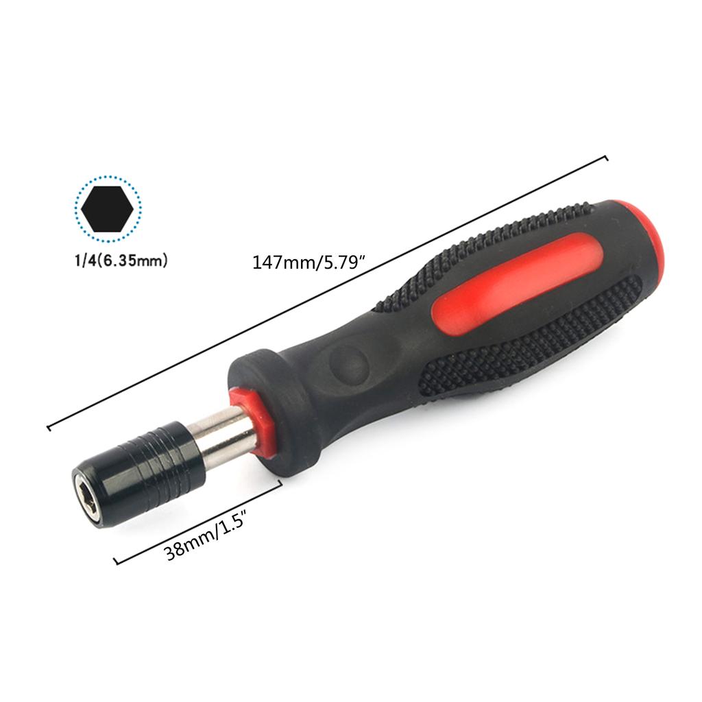 1/4" Screwdriver Handle Hex Drive Magnetic Bit Holder Screwdriver Spinner Handle Bit Holder Ratchet Socket Wrench Tool