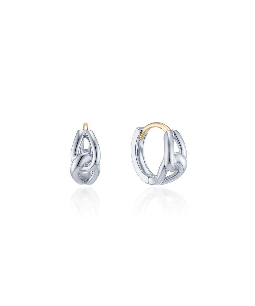 Lloyd Volume Link 10K Gold One-Touch Ring Earrings Lotp3014T