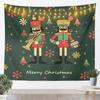 Christmas Nutcracker Tapestry for Bedroom Aesthetic Botanica Garden Wall Tapestry Aesthetic  Soldier Royal Guarder Tapestries
