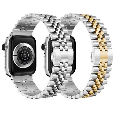 Classic Stainless Steel Strap For Apple Watch Band 40mm 44mm 42mm 45mm 49mm Luxury Metal Bracelet for IWatch Series 1 2 3 4 5 6 7 8 SE