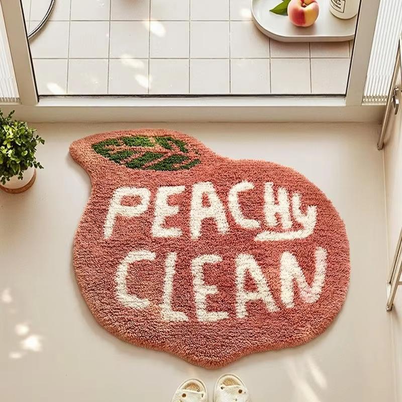 

Милый ковер с фруктовым узором, впитывающий полукруглый коврик для пола для детской спальни в качестве домашнего украшения 40x60cm 16x24inch