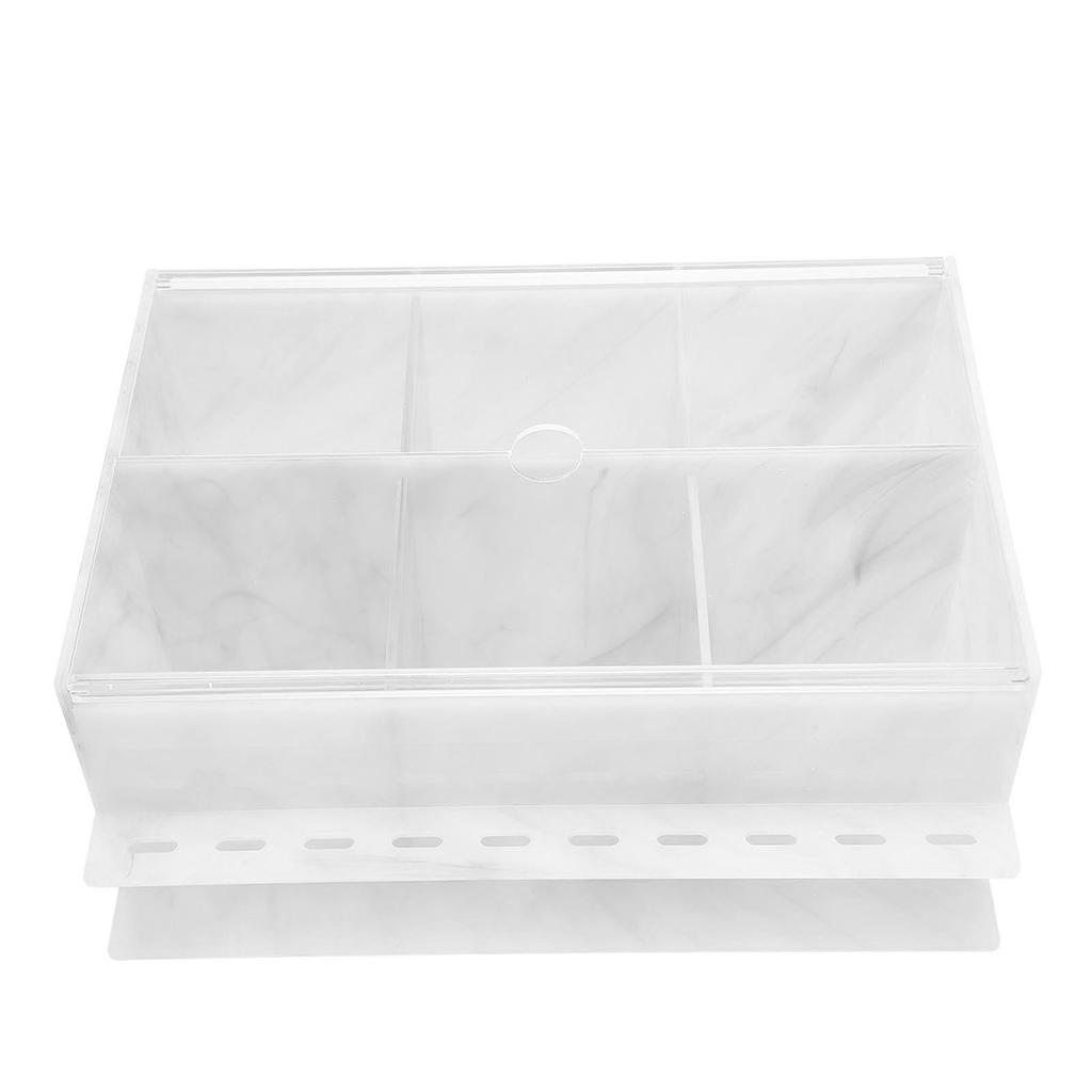 Acrylic Dustproof Storage Box 10 Holes Marble Texture Compartment Eyelash Grafting Accessories Case Eyelash Grafting Display Box