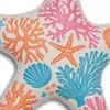 3Pcs Starfish Decoration Smooth Polished Surface Lightweight Hanging Ornament Natural Solid Wood Ocean Themed Wall Art Decor