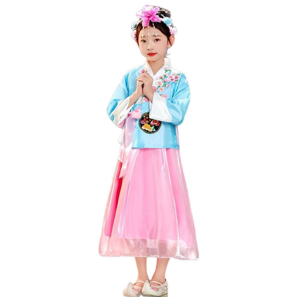 Koreanischer Kinder-Hanbok: Yanji Prinzessin Tanzkostüme für Mädchen und Jungen