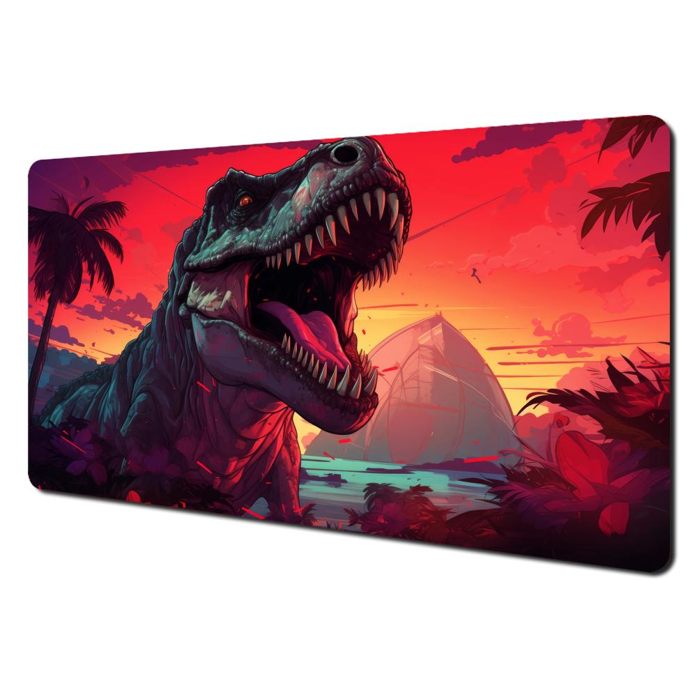 Fierce Dinosaur Digital Art Design Large Mouse Pad Desk Mat NonSlip Stitched Edge Office Mat Gaming Pad Computer Mousepads