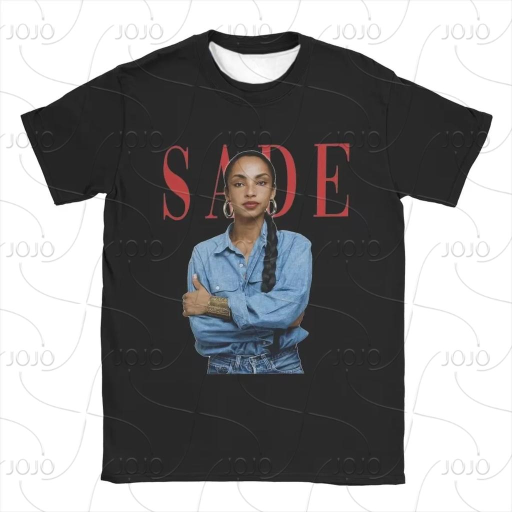SADE Y2K Vintage Harajuku Oversized T-Shirt Men Women Goth Casual Hip-hop Streetwear Top Real Casa Tennis Club Design