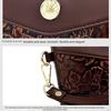 Vintage floral embossed patent leather clutch change purse