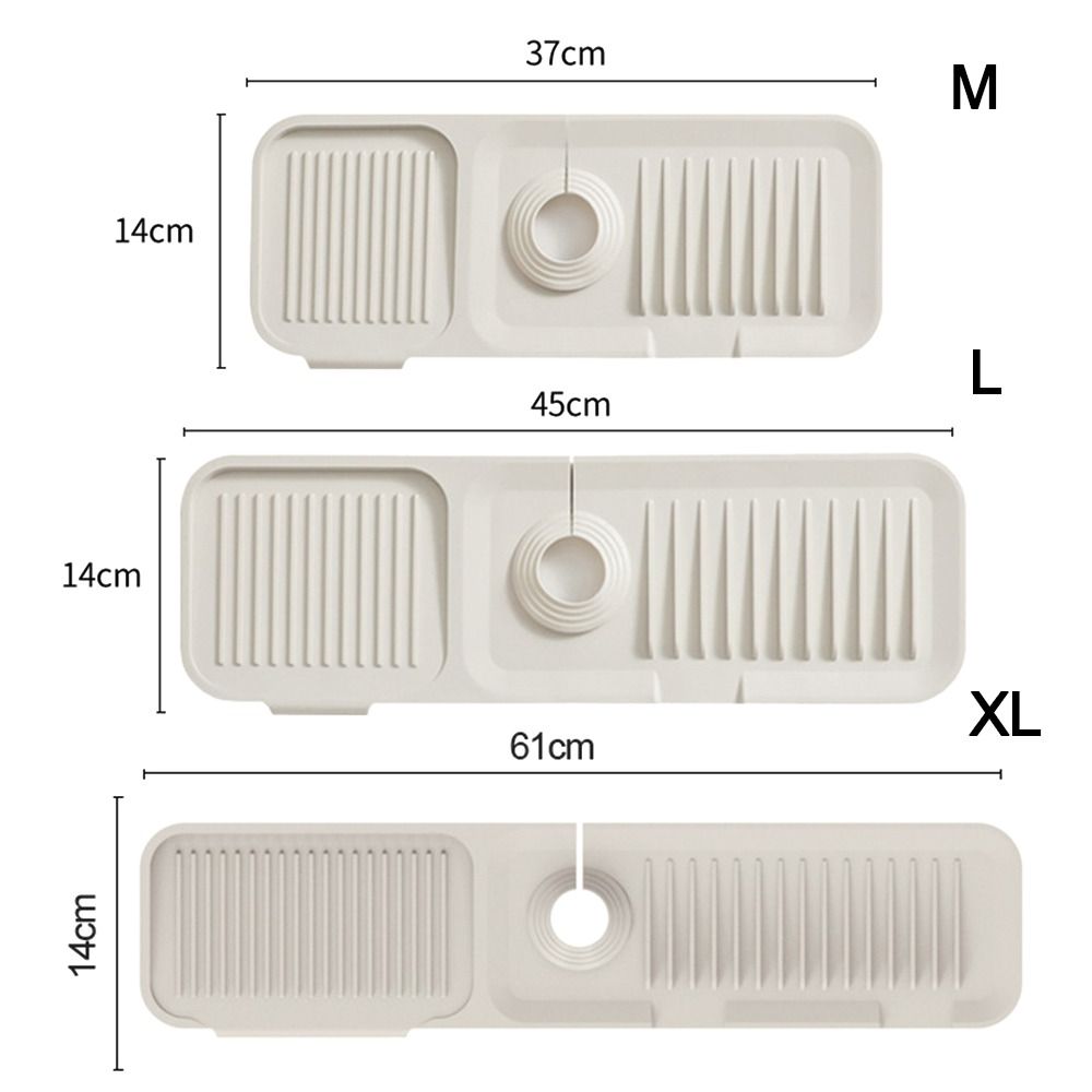 Silicone Faucet Splash Pad Splash Guard Behind Faucet Foldable Drainage Mat