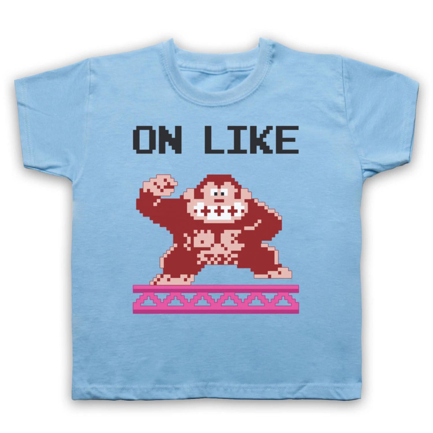 ON LIKE UNOFFICIAL KONG CLASSIC VIDEO GAME DONKEY FUNNY KIDS CHILDS T-shirt 130