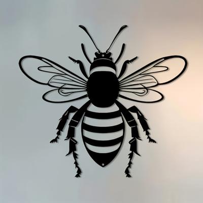 Metal Wall Art Bee, Iron Outdoor Sculpture, Garden Balcony Living Room Indoor Home Decor