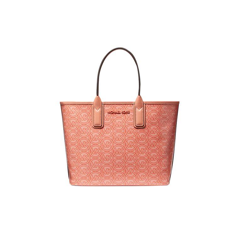Michael Kors Jodie Classic Vintage Monogram Print Tote Bag Women Tote Bags Cherry-Blossom-Pink 35H1T2JT1C-SHERBERT