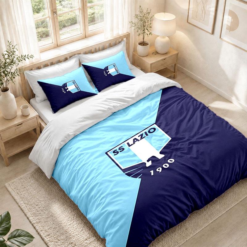 Bedding Set 1 Duvet Cover 2 Pillowcases Lazio FC Print Bedroom Home Decoration