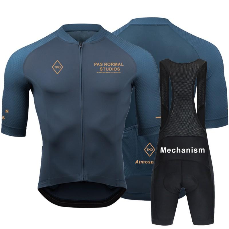 Conjunto de Maillot de Ciclismo para Hombre Transpirable de Secado Rápido Seda de Leche Manga Corta para Montaña
