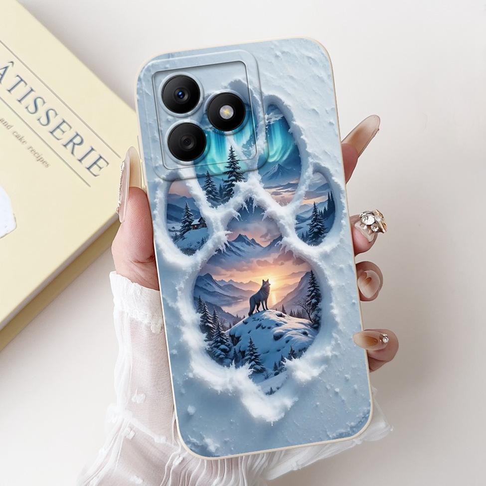 For Realme C61 RMX3939 RMX3930 C63 RMX3939 Case For Realme C63 Cover Luxury Fashion Flower Kawaii Girl Cute Cat Shockproof Shell