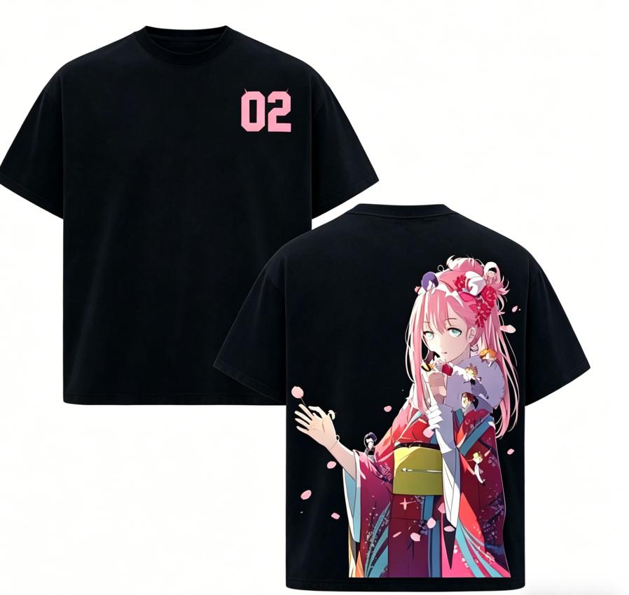 Darling in the Franxx Zero Anime Lover T shirt Year round clothing personality Clothes Plus Size Unisex New Model Couples high quality soft