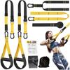 Kit de treino em suspensão, sistema de fitness doméstico para treino de corpo inteiro, alças de treino ajustáveis, adequado para uso interno e externo