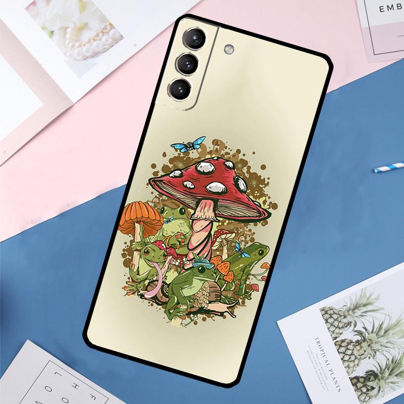 Cottagecore Frog Aesthetic Case For Samsung Galaxy S25 Ultra S21 S22 S24 S23 Ultra S9 S10 Plus S21 FE S25 FE Back Cover